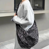 KYLETHOMASW  -  Y2k Aesthetic Leopard Women Shoulder Bags Luxury Design Grunge Harajuku Hobo Bag Fashion All Match Handbags Crossbody Streetwear