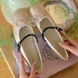 KYLETHOMASW  -  Yellow New Brand Women Flats Round Toe Shallow Slip On Ladies Casual Ballet Shoes Soft Leather Eelgant Balle Shoes Mujer