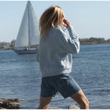 KYLETHOMASW  -  Crewneck Embroidered Fish Knit Sweater Long Sleeve Relaxed Fit 2025 Autumn Preppy Women Top Fashion Daily Casual Lady Pullover