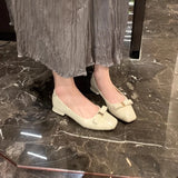 KYLETHOMASW  -  Spring Autumn New Leather Shoe for Woman Fashion Korean Style Soft Sole Anti-slippery Versatile Elegant Office Single Shoes