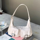 KYLETHOMASW  -  Streetwear Fashion Chic Underarm Bag Vintage Y2k Aesthetic Pockets Shoulder Bags Women Solid All Match Purses and Handbags