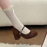 KYLETHOMASW  -  New Spring Thick Heel Women Mary Jane Shoes Fashion Rhinestone Buckle Strap Shoes Ladies Outdoor Elegant Dress Pumps