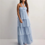 KYLETHOMASW  -  Women's Strapless Long Dress Fashion Sleeveless Tiered Hem Tube Dress Summer Beach Holiday Party Wedding Dress