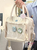 KYLETHOMASW  -  Japanese Girl Student Portable Shoulder Display Bag Female Transparent Handbags Slung Shoulder Multi-purpose Ita Bags JK Lolita