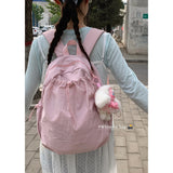 KYLETHOMASW  -  Korean College Style Canvas Bag for Women New Fashionable Casual Backpack for Students with Large Capacity Backpacks