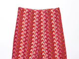 KYLETHOMASW  -  New Autumn Women Vintage High Waist Striped Crochet Knitted Pants Casual Trousers