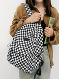 KYLETHOMASW  -  New Trendy Plaid Mochilas Mujer Korean Style Mochila Travel Bag Student Bolsas High Capacity Backpack Practical Bags for Woman