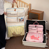 KYLETHOMASW  -  Large Capacity Travel Storage Bag Divided Storage Hanging Luggage Organizing Bag Space Saving Moisture-proof Handheld Sorage Bag