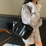 KYLETHOMASW  -  Harajuku Pink Shoulder Bags Women New Trendy Large Capacity Tote Bag Purse Female Leather Y2k Handbag Aesthetic