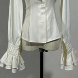 KYLETHOMASW  -  Spring Autumn Shirts&blouses Women Tops Ruffles Japanese Style Lolita Vintage Blusas Mujer Fashion Solid Elegant Camisas