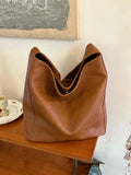 KYLETHOMASW  -  Bucket Tote Bag New Soft Leather Large Capacity Shoulder Retro Versatile Commuter Bags