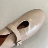 KYLETHOMASW  -  Elegant Ballet Flats Shoes for Women Soft PU Leather Mary Janes Shoes Ladies Spring Autumn Casual Streetwear Comfortable Loafers