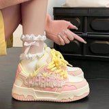 KYLETHOMASW  -  Cheap Sweet Campus Shoes For Girl leather Flat Comfortable skateboard Women's Sports Shoes High quality tenis de mujer