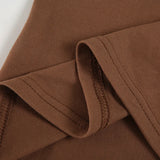 KYLETHOMASW  -  Socialite temperament retro brown V-neck lace ruffle slim fit long sleeved autumn slimming top with flared sleeves inside