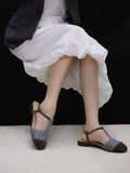 KYLETHOMASW  -  French-style woven head cover breathable sandals for women, 2025 summer new style, casual soft-soled Roman sandals