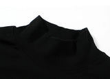 KYLETHOMASW  -  Autumn New Korean High Street Half-high Neck Dress Women Fitted Inner Wear Base Layer A-line Mermaid Long Dress Office Lady