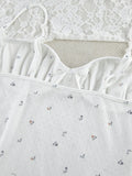 KYLETHOMASW  -  Printing Female Pajama Spaghetti Strap Sleepwear Backless Nightgown Sleeveless Nightie Mini Dress Casual Home Clothes