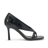 KYLETHOMASW  -  Clip Toe Cover Heel Leather Sandals Sexy Square Toe Solid One Word Belt Customized New Arrivals Fashion Women Modern Shoes