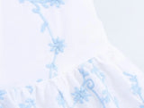 KYLETHOMASW  -  New Women Sexy Sling Floral Embroidery Dress Thin Straps V Neck A-line Mini Casual Summer Dresses Beach Vestidos