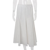 KYLETHOMASW  -  Summer New Hot Selling Fashionable Temperament Elegant Slim Fit Versatile Loose Solid Color Skirt