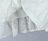 KYLETHOMASW  -  Bow Lace Trim White Sling Mini Sexy Dresses  Sweet Women Elegant A-line Cotton Summer Dress Night Out Robe