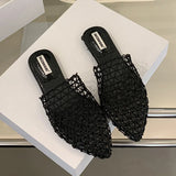 KYLETHOMASW  -  Fashion Pointed Toe Ladies Flats Slippers Female Footwear Sandals Shoes Summer Beach Slides Flats Slippers Shoes For Women Mules