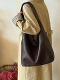 KYLETHOMASW  -  Bucket Tote Bag New Soft Leather Large Capacity Shoulder Retro Versatile Commuter Bags