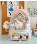 KYLETHOMASW  -  High Capacity School Backpack for Elementary Girls Cute Japanese Ins Style Double Shoulder Bag Breathable Nylon Urban Minimalist