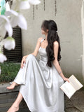 Kylethomasw Summer New Elegant Casual Party Mid-length Dress Sleeveless Vintage A-Line Solid Chic Prom Wedding Vestidos Female Clothes Robe