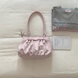 KYLETHOMASW  -  Women's Small Polka Dot Ruched Bow Shoulder Bag Sweet Retro Aesthetic Daily Dating Shopping Underarm Bag New Trend Handbags