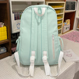 KYLETHOMASW  -  Women's Nylon Lace Bow Backpack Sweet Fresh Aesthetic Daily School Casual Book Bags New Fashion Student Back Packs