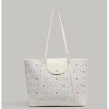 KYLETHOMASW  -  Fashionable Floral White Tota Bag Handbag Women Korean Style Casual Shoulder Bags Ladies Sweet Cute Underarm Bag Y2k