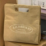 KYLETHOMASW  -  Retro Harajuku Letter Tote Bag Women Corduroy Large Capacity Stripe Shoulder Bag Ladies Korean Commute Versatile Crossbody Bags