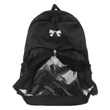 KYLETHOMASW  -  Large Capacity Doll Show Ita Mochila Transparent Mochilas Mujer Kawaii School Bag Student Bow Backpack Funny Nylon Bolsos