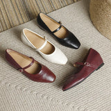 KYLETHOMASW  -  mary janes shoes woman height increasing flats soft leather ankle belt mocasines women elevator shoes zapatos de mujer 2025