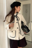 KYLETHOMASW  -  Sweet Hot Girl O-neck Double-sided Woolen Coat Women's Autumn/winter O-neck Lace-up Loose Coat Fashion Female Clothes