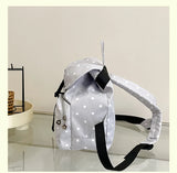 KYLETHOMASW  -  Star Bucket Bag Denim Drawstring Mochila Casual Lightweight Mochilas Mujer Student Backpacks Backpack Korean Bags for Woman
