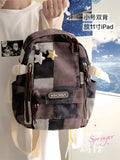 KYLETHOMASW  -  Japanese Harajuku Vintage Girl Schoolbag Casual All-match Denim Mini Backpacks Niche Personality Design Bags