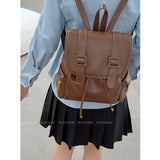KYLETHOMASW  -  Japanese Style Cute Pu Leather JK Girls Backpack Preppy  Chool Students Notebook  Kawaii Travel Women Bags