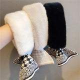 KYLETHOMASW  -  Sweet Hot Girl Faux Rabbit Fur Scarf Women's Autumn and Winter Striped Thick Warm Scarf Fashion Femlae Trendy Accessories