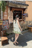 KYLETHOMASW  -  Vintage Tie Dye Printed Skirt Women Asymmetrical a-Line Skirt Elegant Lace Patchwork Midi Skirts Summer Y2k Mori Girl Skirt A056