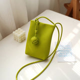 KYLETHOMASW  -  Korean Women's Casual Crossbody Bag High Quality Pu Leather Shoulder Bag Women' Commuter Crossbody Mobile Phone Bag With Pendant