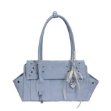 KYLETHOMASW  -  Women's PU Leather Rivet Star Handbag Sweet Cool Niche Aesthetic Daily Street Shoulder Tote Bag New Handbags and Purses