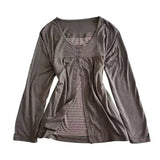 KYLETHOMASW  -  Y2K Pink Off Shoulder Long Sleeve Tops Women Letter Print Cute Sexy Shirt Solid Casual Aesthetic Joker Match Retro Clothing