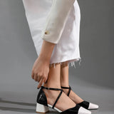KYLETHOMASW  -  Ladies Pumps 2025 Sweet Toe 4.5cm Heels Patent Leather Buckle Big Size Date Summer Red C2234