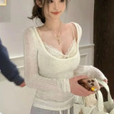 KYLETHOMASW  -  Japanese Style Cropped Top Spicy Girl Pure Desire Regular Shoulder Short Sleeve T-Shirt Women Summer New Inner Base Layer