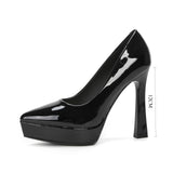 KYLETHOMASW  -  High Heels Women's Spring Autumn Waterproof Table High Heel Pumps Women's Pointed Toes Thin Heels Bridesmaid Work Shoes Women