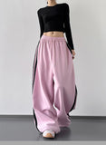KYLETHOMASW  -  Y2K Vintage Striped Sweatpants Women Harajuku Japanese Oversize Baggy Pants Retro High Waist Loose Casual Streetwear Trousers