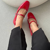 KYLETHOMASW  -  Brand Woman Mary Jane Shoes Genuine Leather Flats Heels Buckles Comfort Casual Shoes Female Spring Summer Shoes Flats