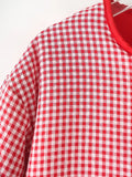 KYLETHOMASW  -  European and American style winter new round neck zipper retro red plaid warm cotton jacket